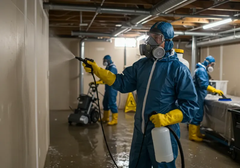 Basement Sanitization and Antimicrobial Treatment process in Ivins, UT